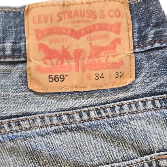 Vintage late Y2k Levi's 569 Stained Distresseed - Picture 3 of 4